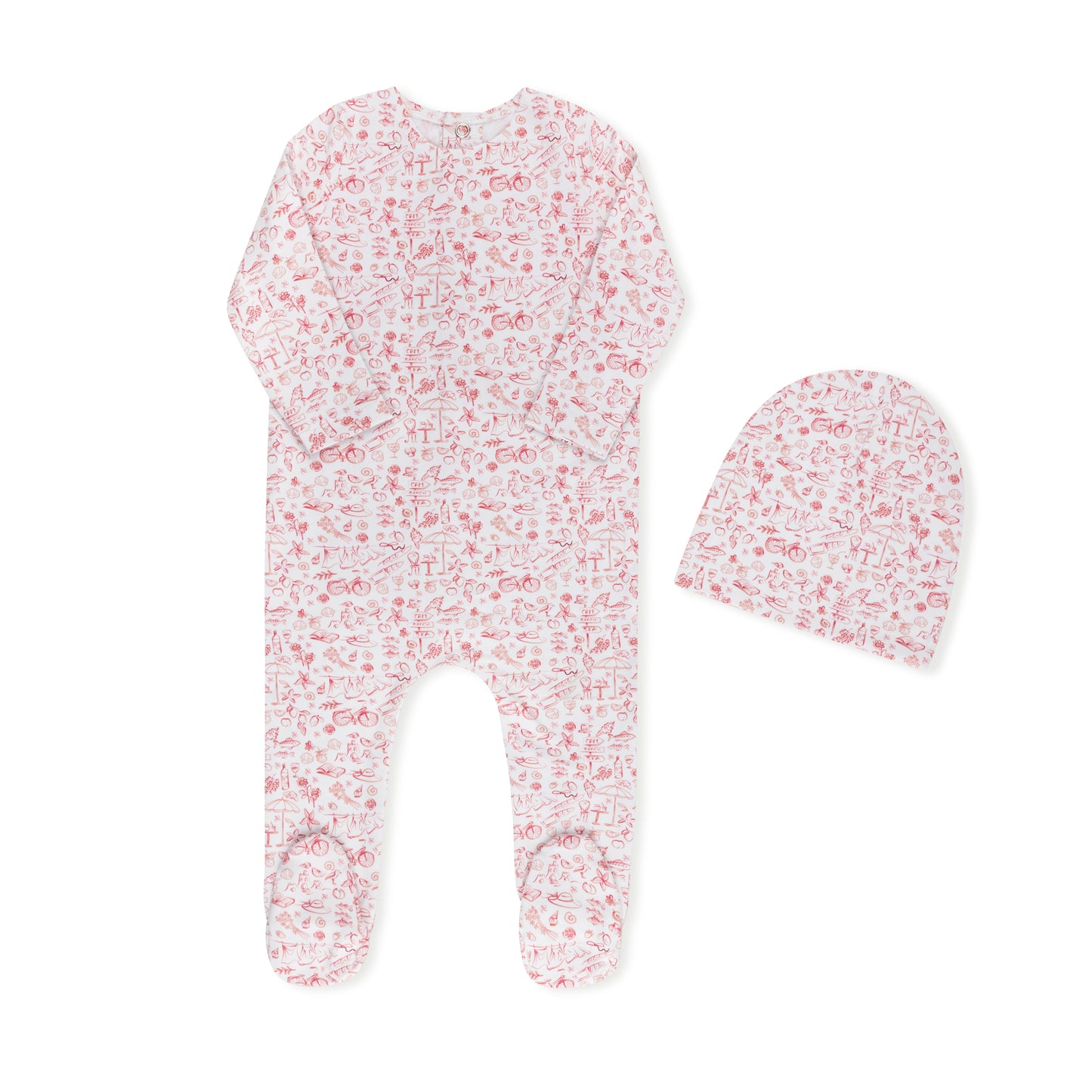 Tricot Bebe Summer Print Footie Set