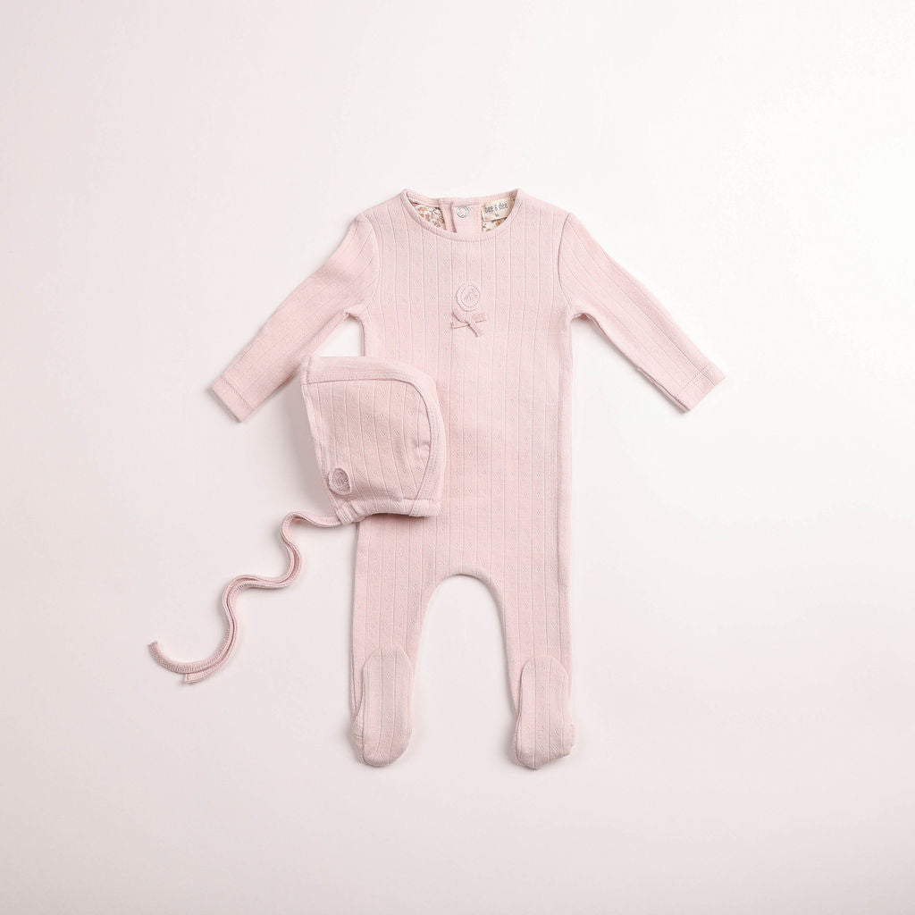 Bee and Dee Sweet Classic Pointelle Footie Set