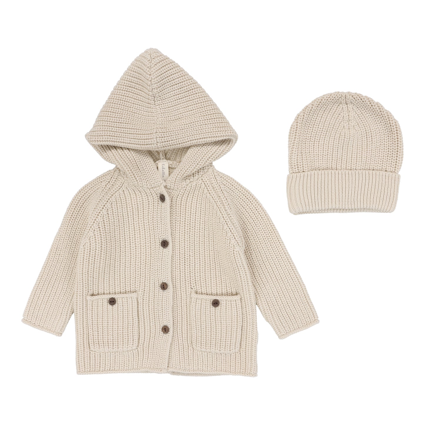 Lilette Chunky Knit Jacket + Beanie