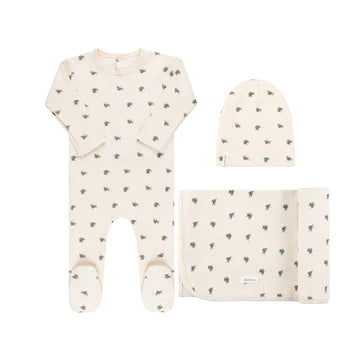 Ely's & Co. Waffle Olive Layette Set