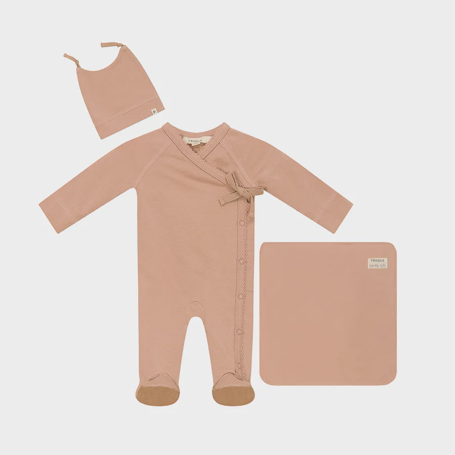 Fragile Solid  Scallop Stitch Layette Set