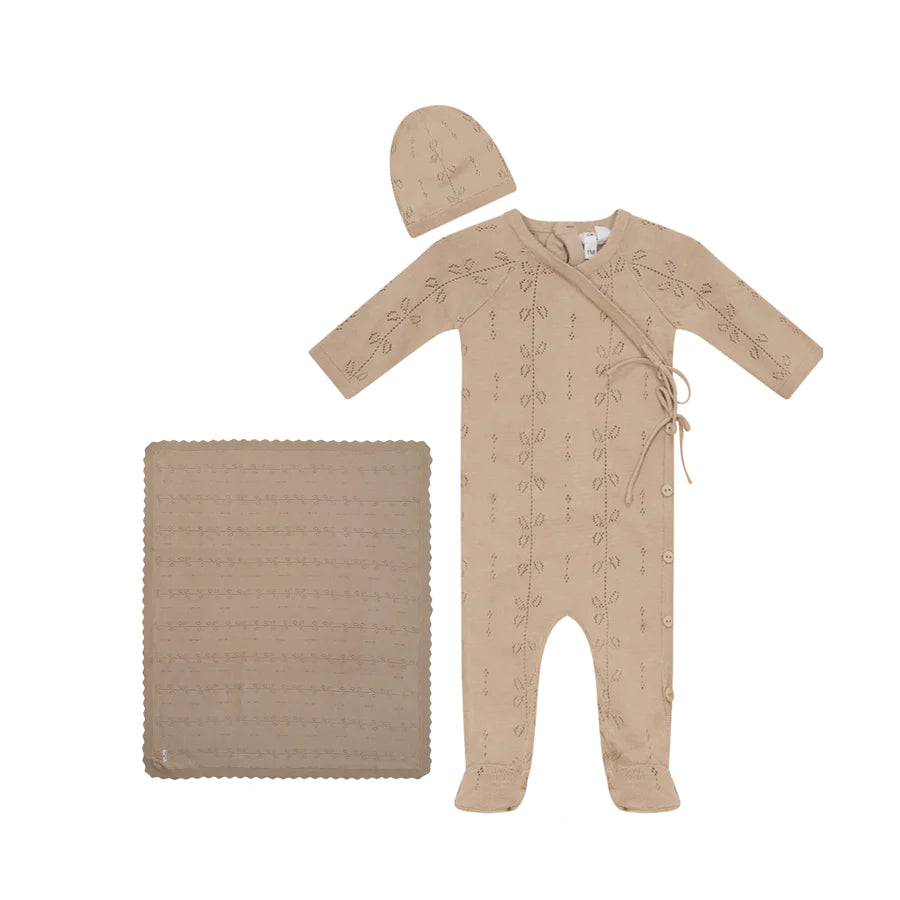 Little Fragile Knit Pointelle Layette Set