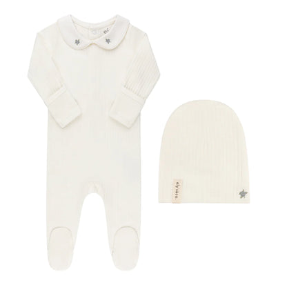 Ely's & Co. Wide Rib Wild Rib Rosebud Layette Set