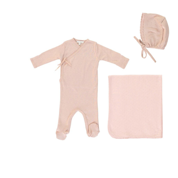 Bebe Organic Bebe Wrap Overall Layette Set