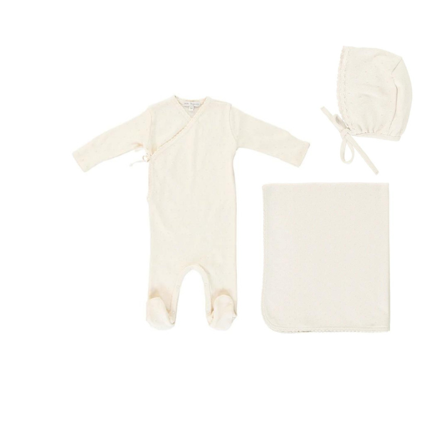 Bebe Organic Bebe Wrap Overall Layette Set