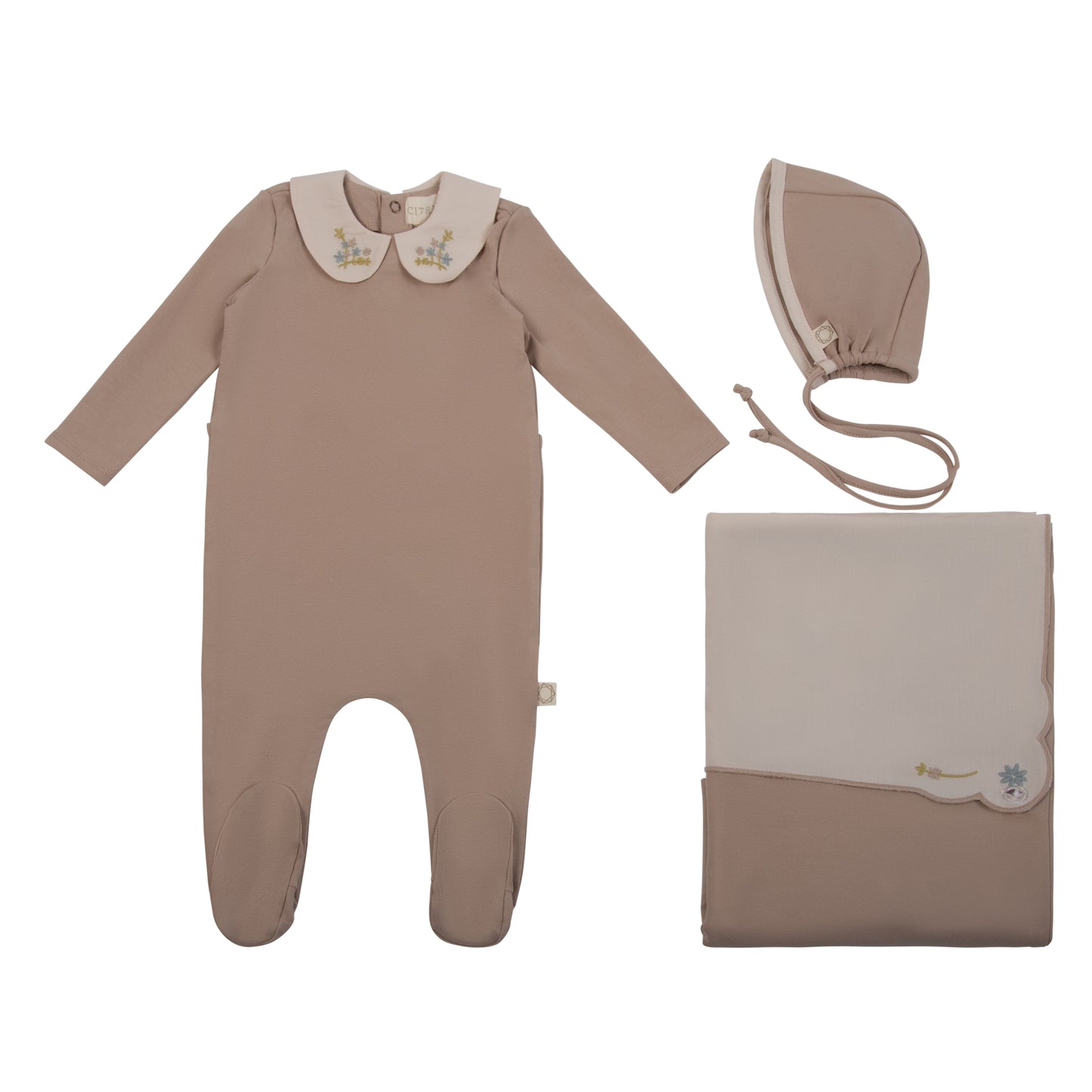 Citrine Vintage Collar Layette Set