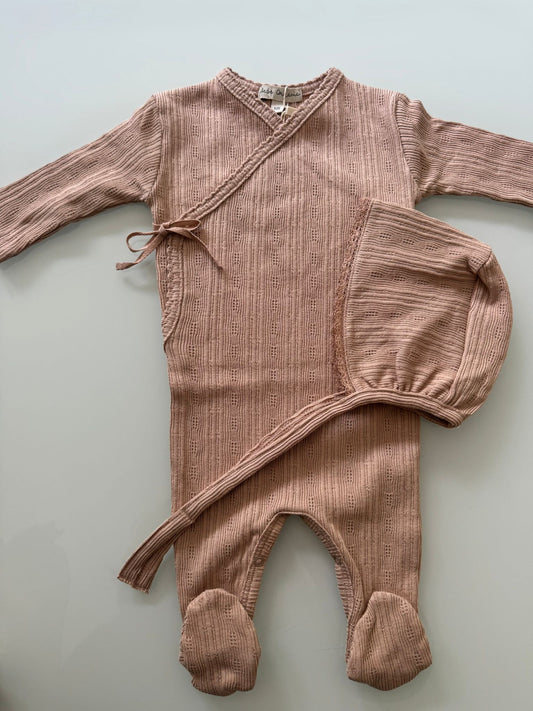 Bebe Organic Wrap Footie Set