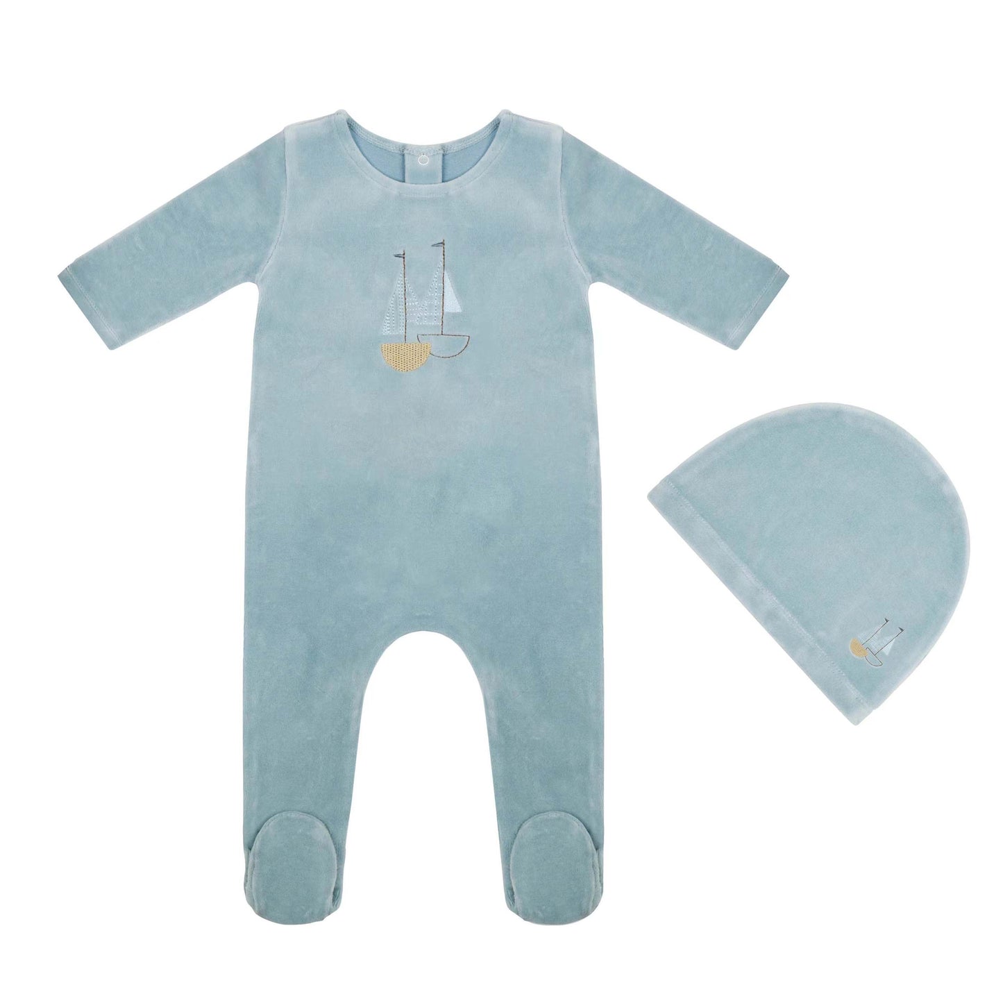 Tricot Bebe Embroidered Footie Set