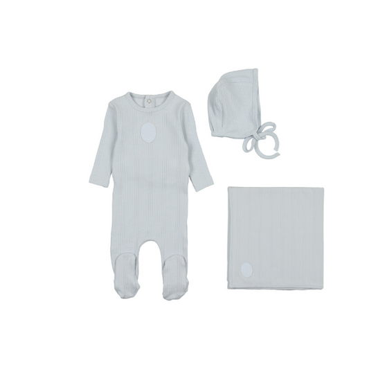 Bee and Dee Pointelle Engraved Plaque Layette Set
