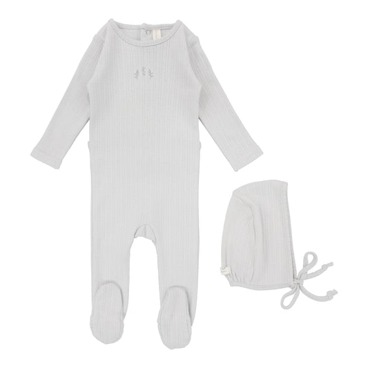 Lilette Striped Pointelle Footie Set