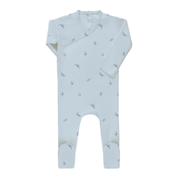 Aurora Jersey Cotton Butterfly/Dragonfly Footie
