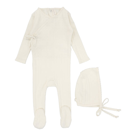 Lilette Fine Pointelle Footie Set