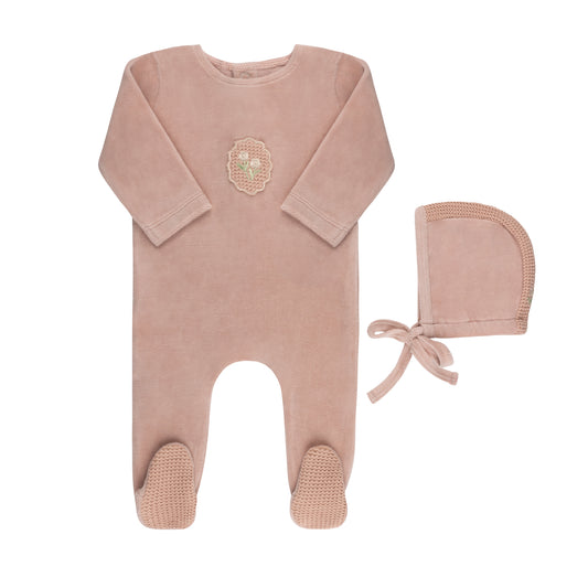 Tricot Bebe Crochet Footie Set