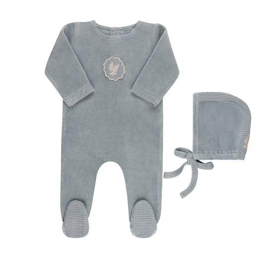 Tricot Bebe Crochet Footie Set