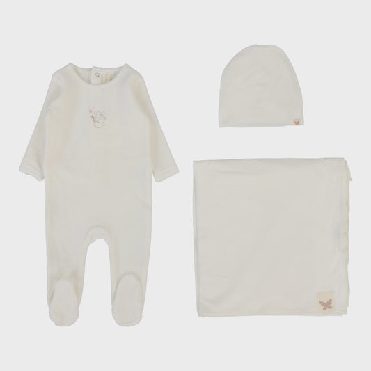 Lilette Velour Forest Graphic Layette Set
