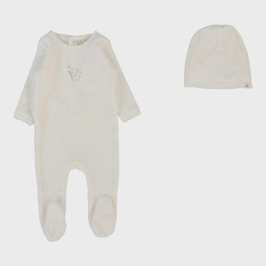 Lilette Velour Forest Graphic Footie Set