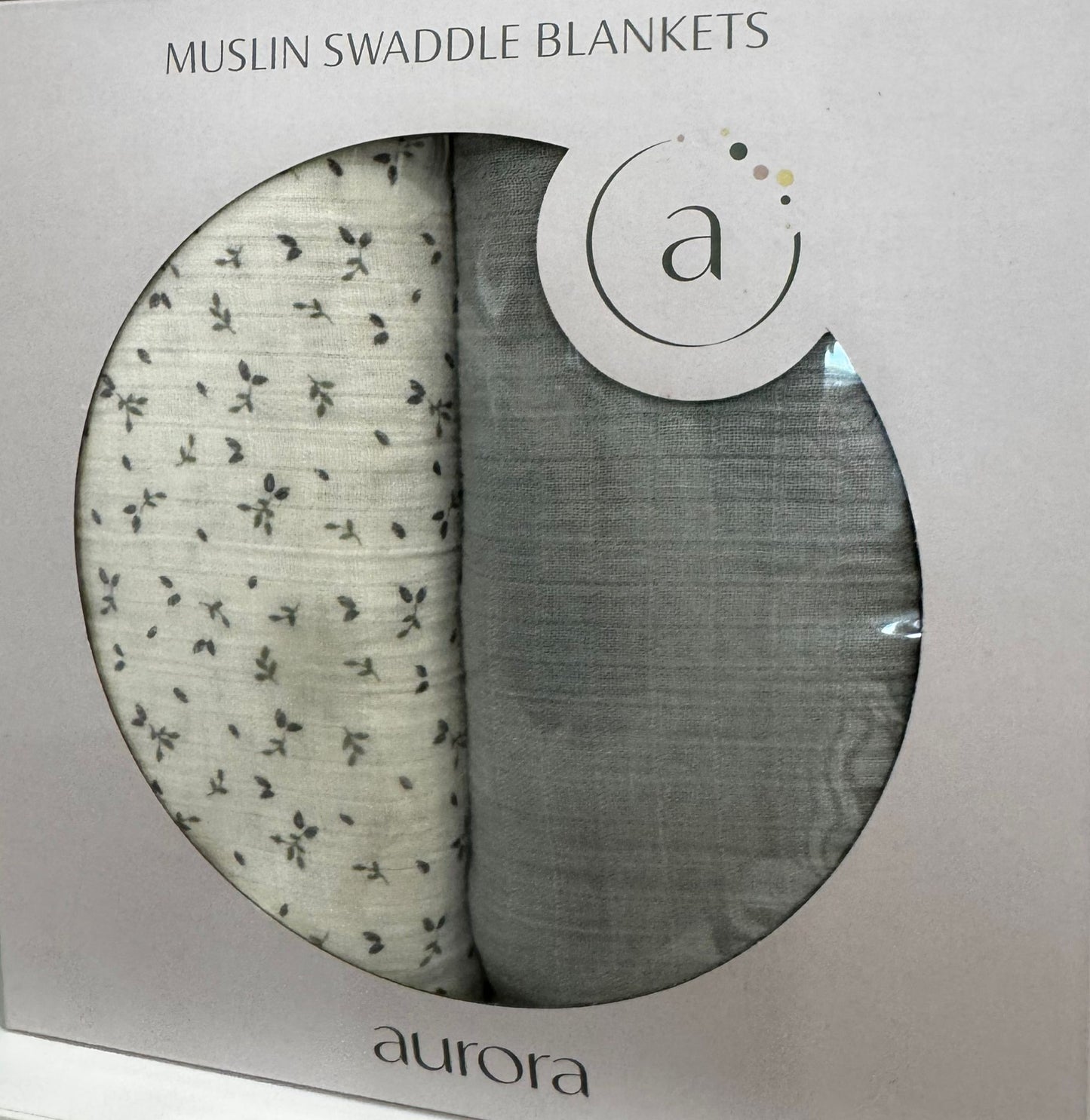 Aurora Floral Rib Muslin Swaddle 2 PK
