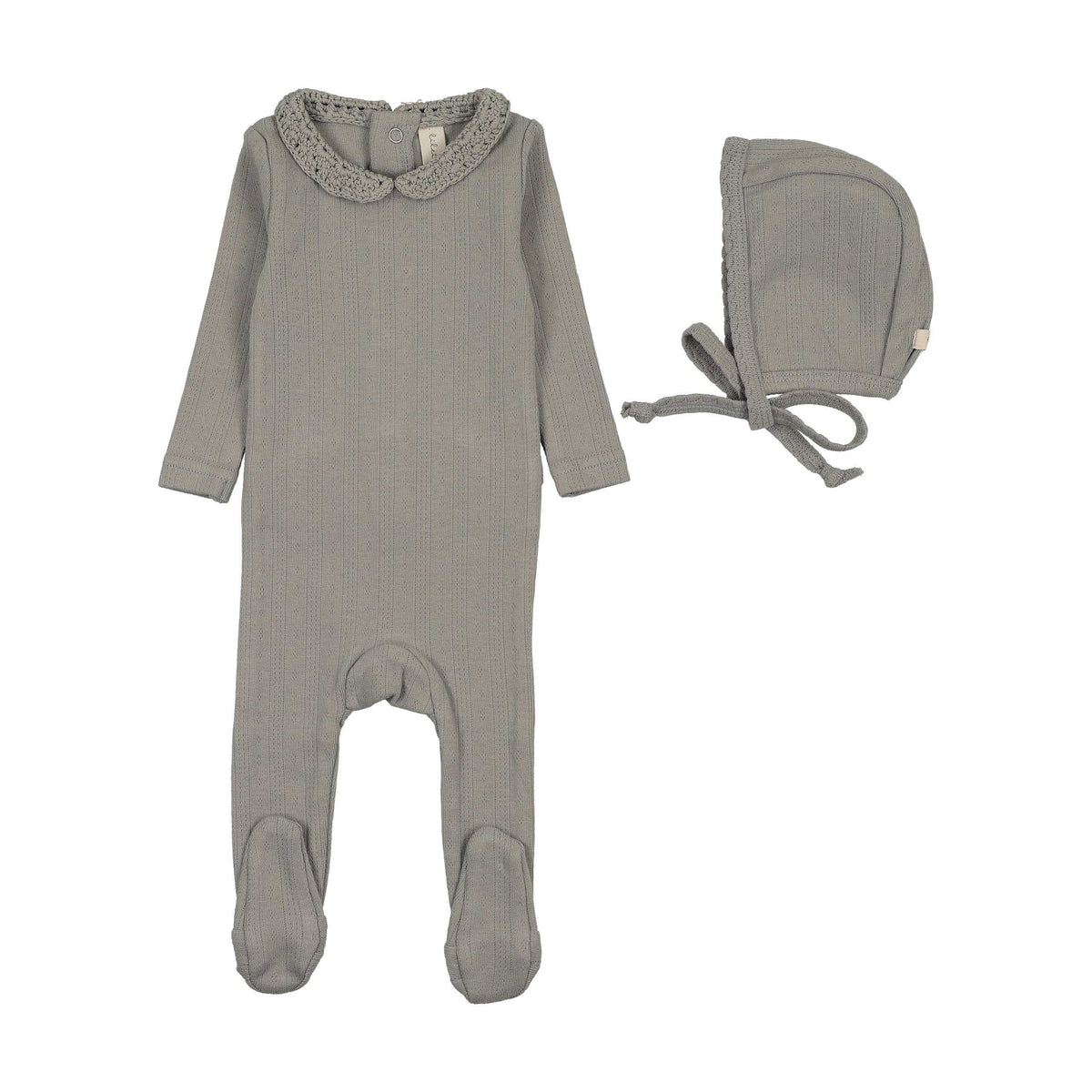 Lilette Crochet Collar Footie Set
