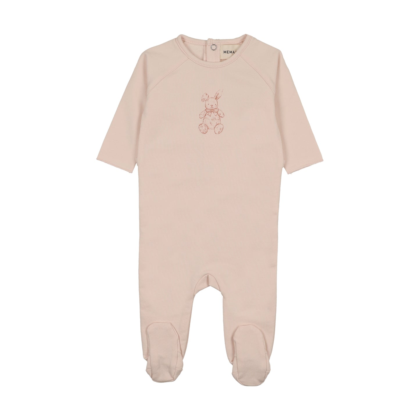 Mema Knits Vintage Bunny Print Footie
