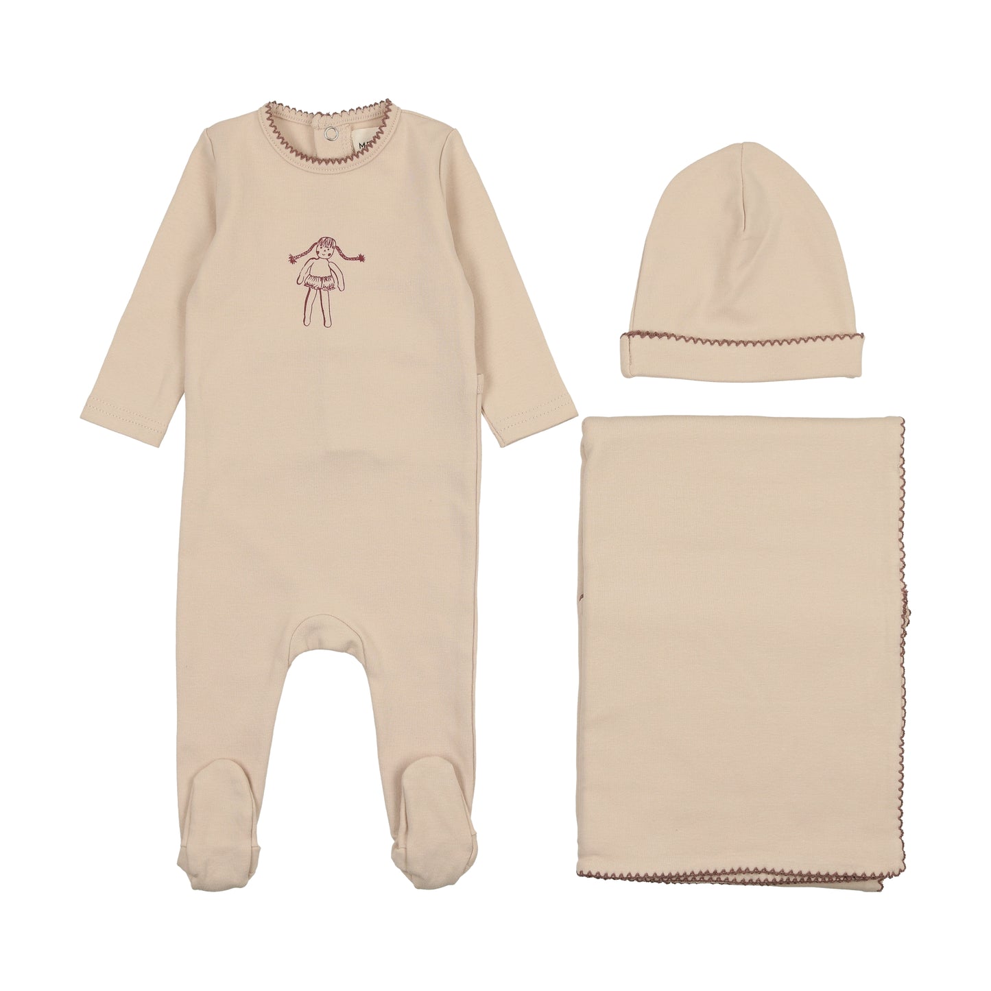 Mema Knits Doll Layette Set