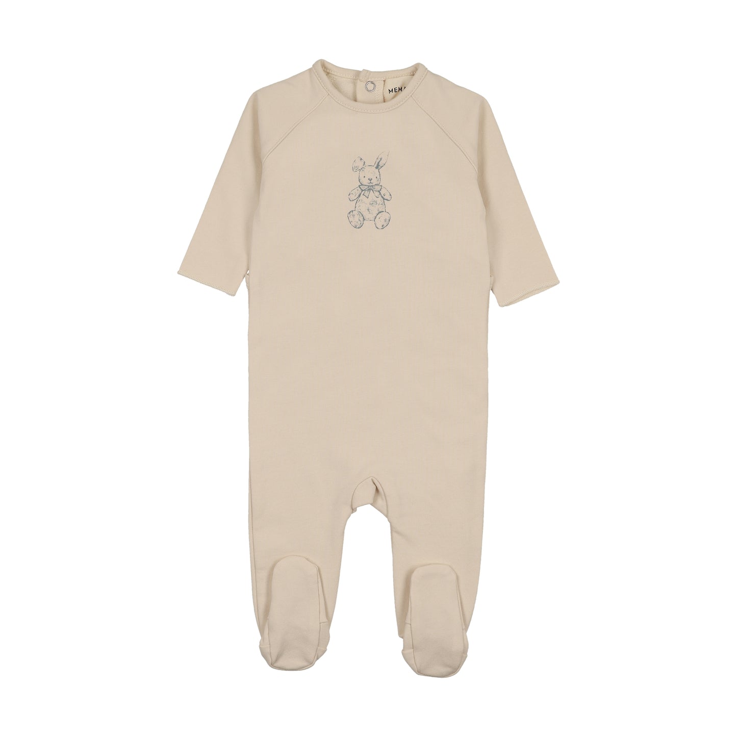 Mema Knits Vintage Bunny Print Footie