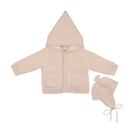 Mema Knits Sherpa Lined Sweater + Bonnet