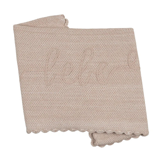 Peluche Scalloped Mélange Bebe Blanket