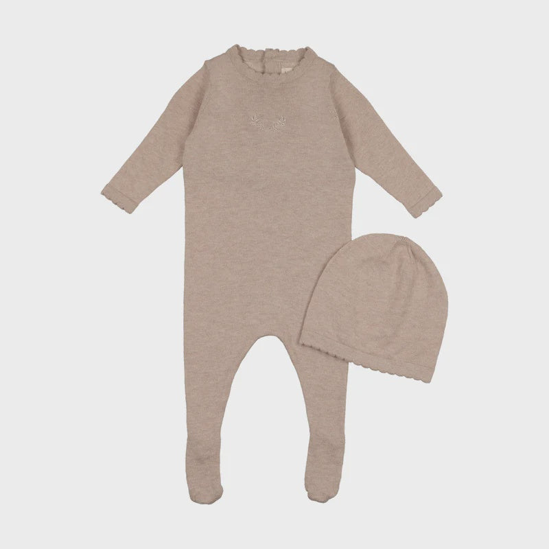Peluche Signature Knit Footie Set