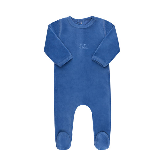 Tricot Bebe Ribbed Velour Bebe Footie