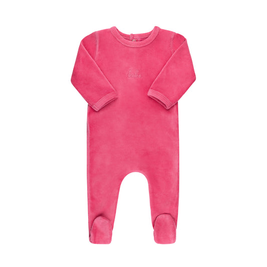 Tricot Bebe Ribbed Velour Bebe Footie