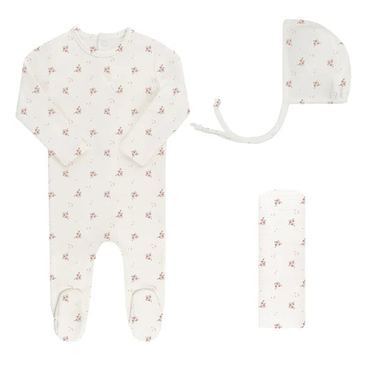 Ely's & Co. Ely's & Co. Rosebud/Diamond Layette Set