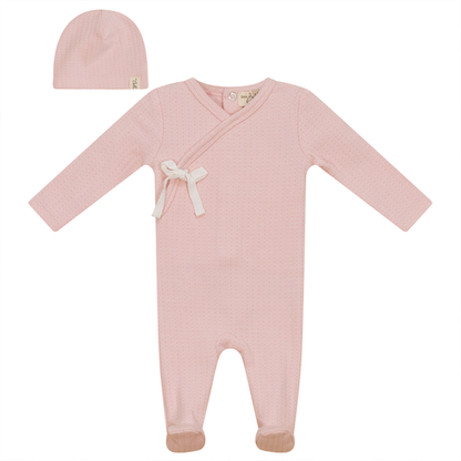 Bebe Bella Fake Wrap Footie and Hat