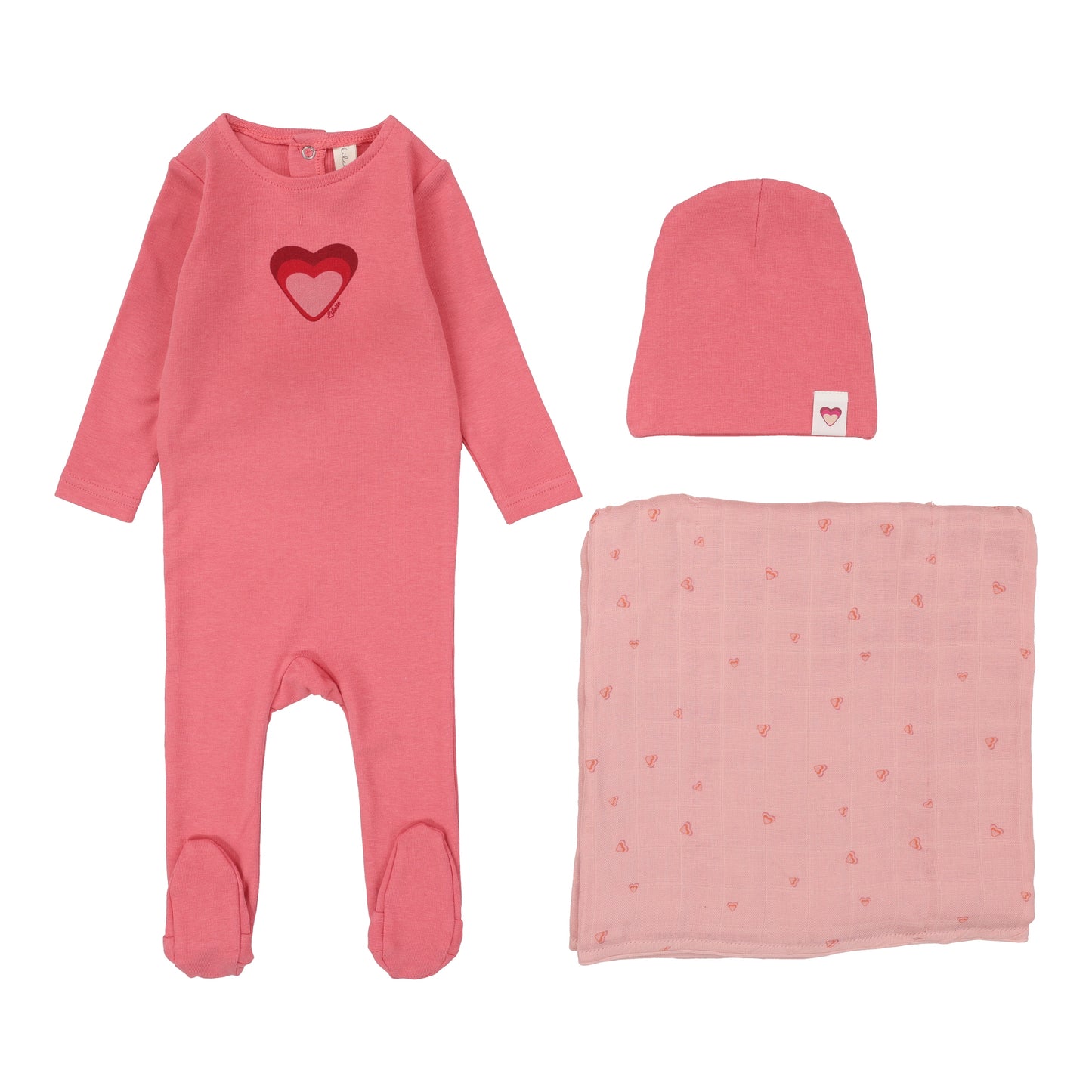 Lilette Big Graphic Heart Layette Set