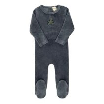 Ely's & Co. Velour Plaid Bear Footie