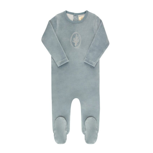 Ely's & Co. Velour Center Floral Footie