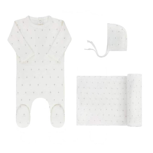Ely's & Co. Ely's & Co. Rosebud/Diamond Layette Set