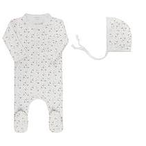Aurora Floral Leaf Footie Set