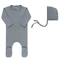 Aurora Floral Leaf Footie Set