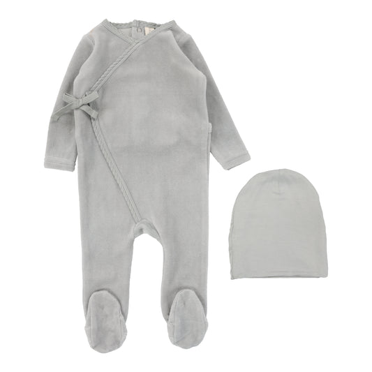 Lilette Velour Wrap Footie Set