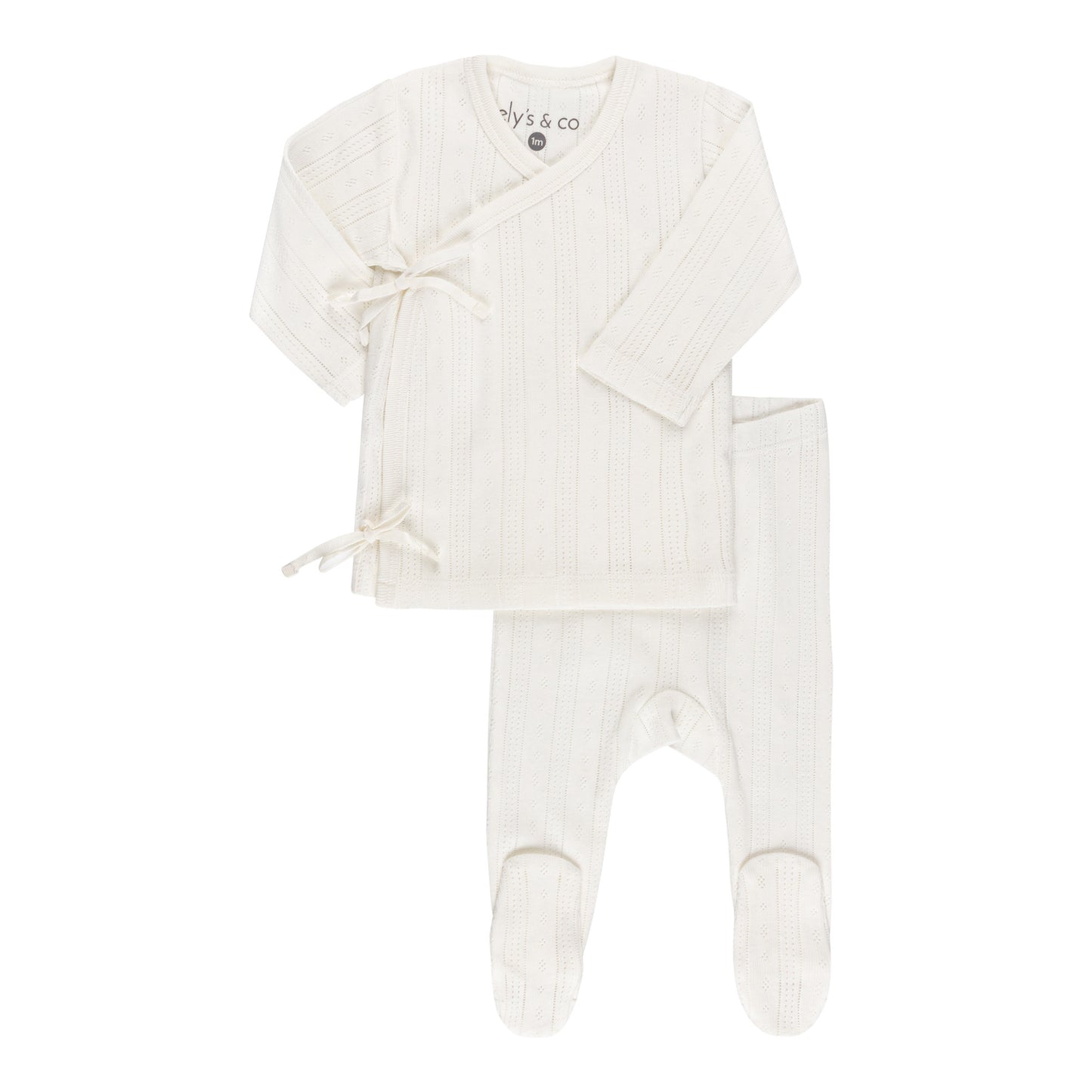 Ely's & Co. Pointelle Cream Bris Set + Bonnet +Blanket