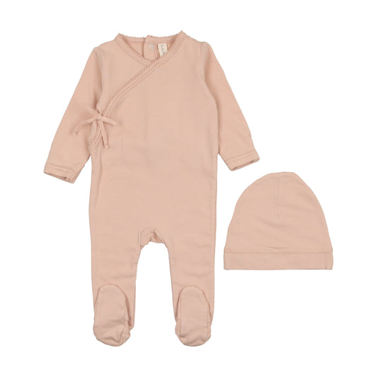 Lilette Brushed Cotton Wrapover Footie Set Ss24