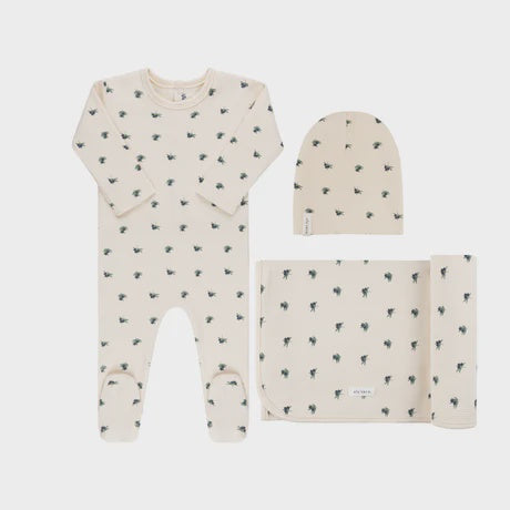 Ely's & Co. Waffle Olive Layette Set