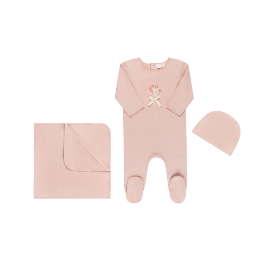 Tricot Bebe Flower Embroidered Layette Set