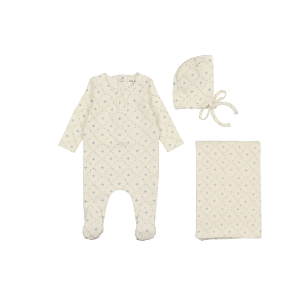 Bee and Dee Quaint Printed Layette Set