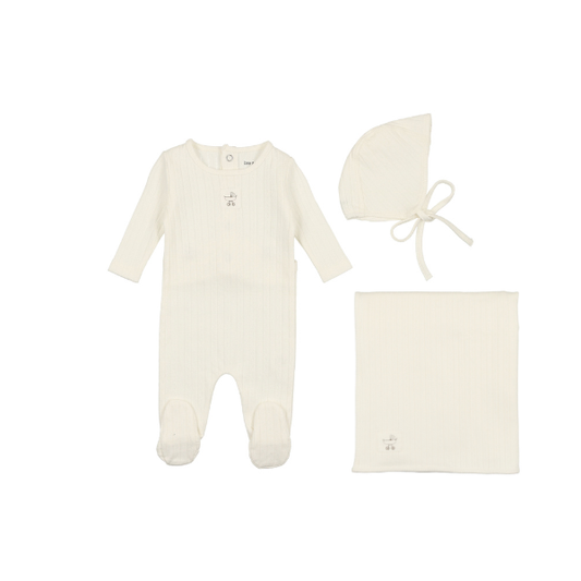Bee and Dee Classic Pointelle Layette Set