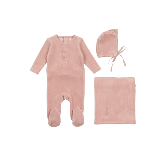 Bee and Dee Classic Velour Layette Set