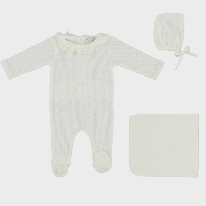 Bebe Organic Blooms Collar Layette Set